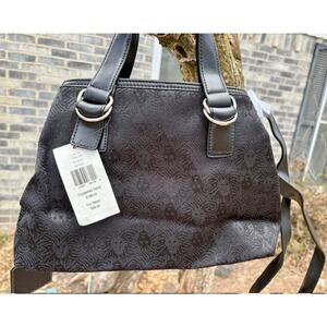 Women's Travel Bag Anne Klein New York Black Travel/Tote Monogram Print Bag